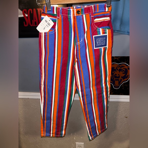 Vintage Baby Guess Striped Jeans size 7Y